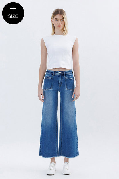 Lovervet High Rise Ankle Wide Leg Jeans
