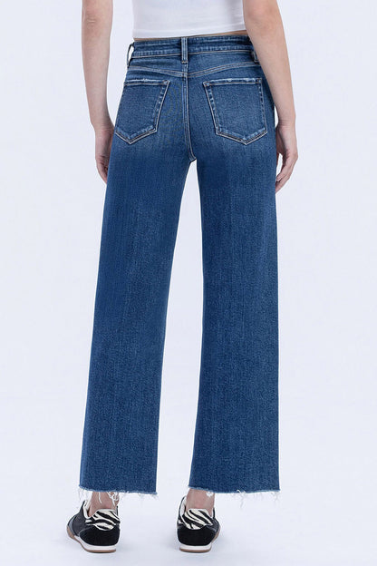 Flying Monkey High Rise Trouser Press Wide Leg Jeans