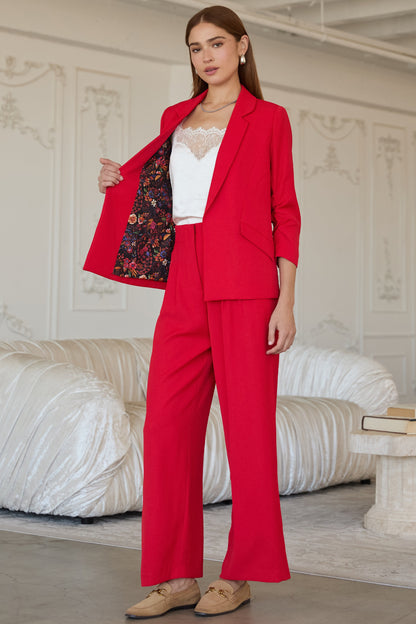 Recycled Wide Leg Pleated Pant (multiple colors)