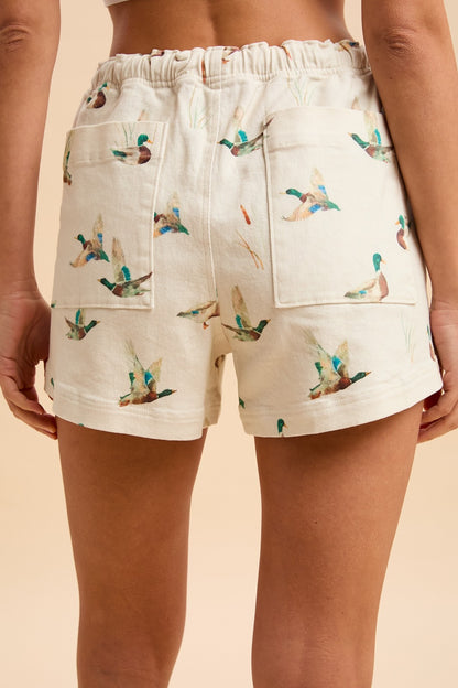 "Ducky" Drawstring Denim Shorts