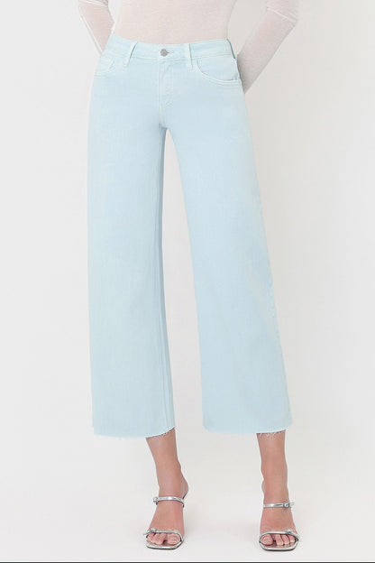 Vervet High Rise Crop Wide Leg Jeans