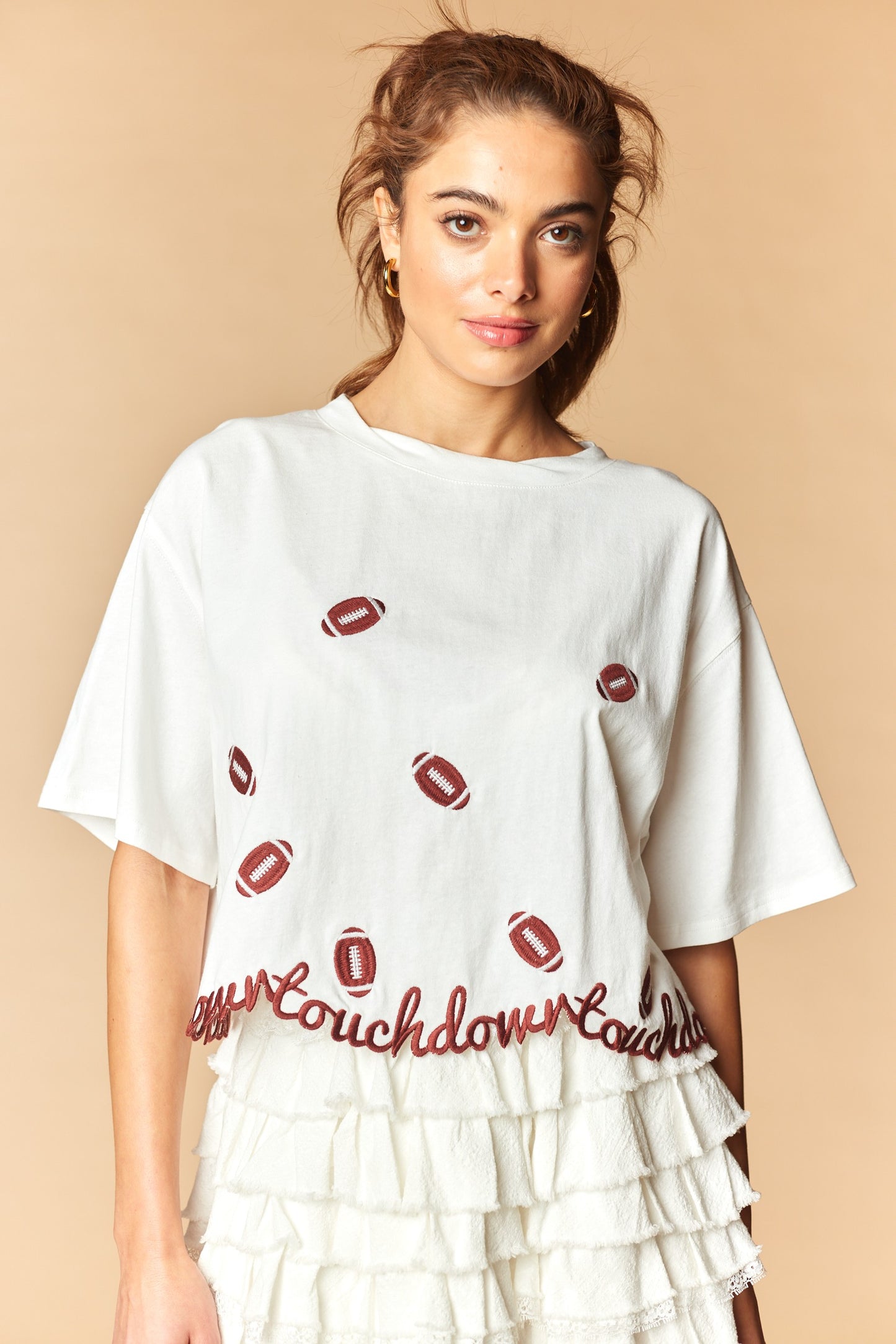 "TD" Embroidered Football Tee