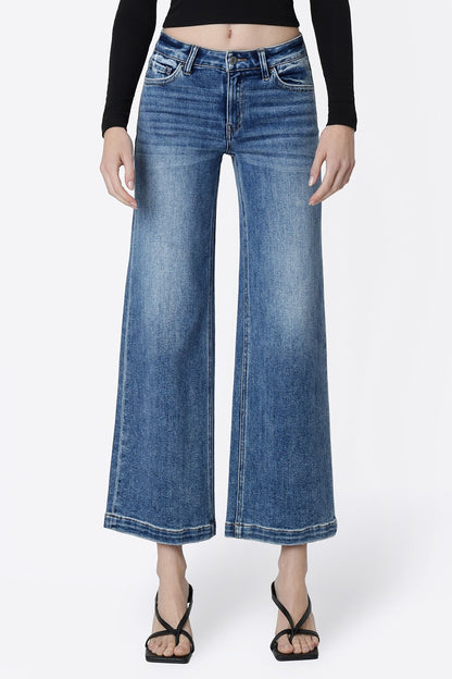 Vervet Mid Rise Ankle Wide Jeans