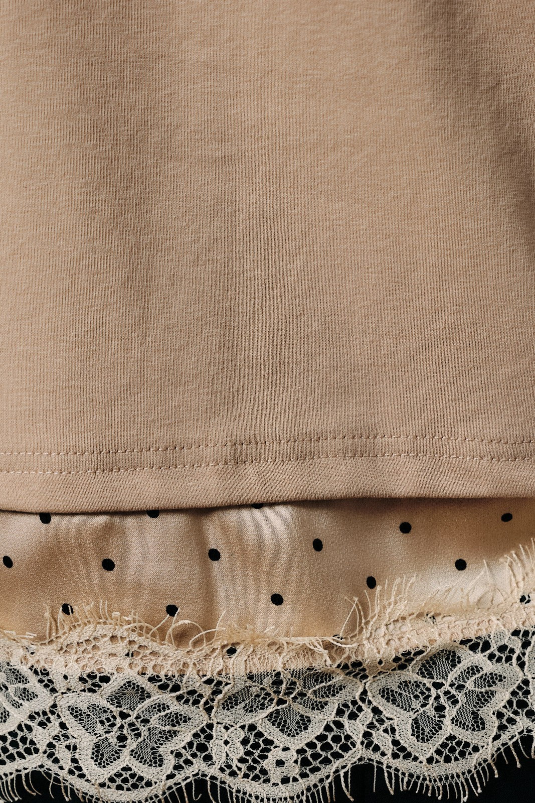 "Rue" Polka Dot Lace Tee