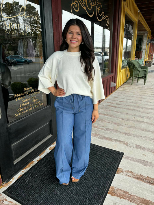 "Molly" 3/4 Sleeve Knit top (Multiple Colors)