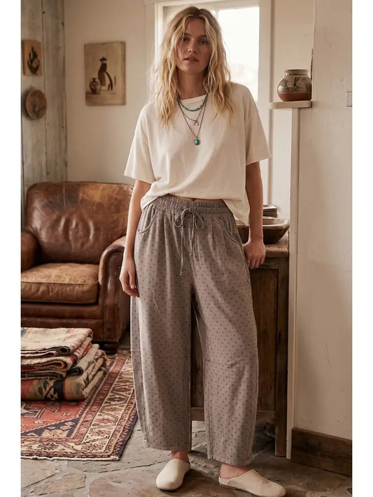 "Carolina" Polka Dot Barrel Pants
