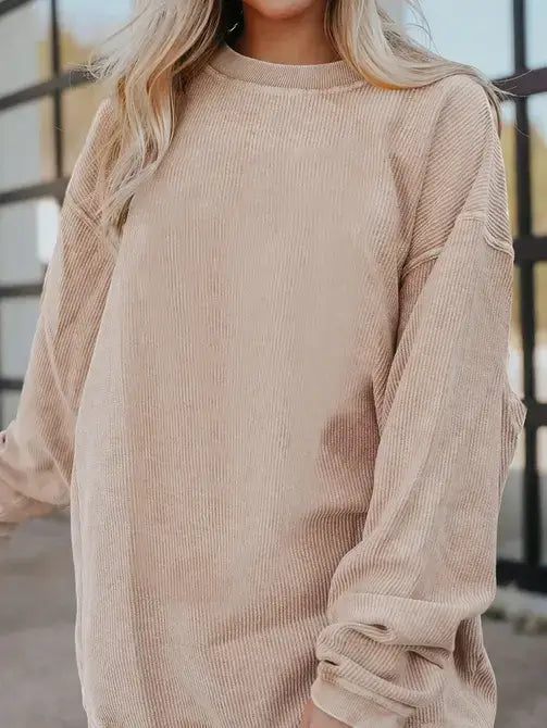 "Jaymie" ribbed sweatshirt (MULTIPLE COLORS)