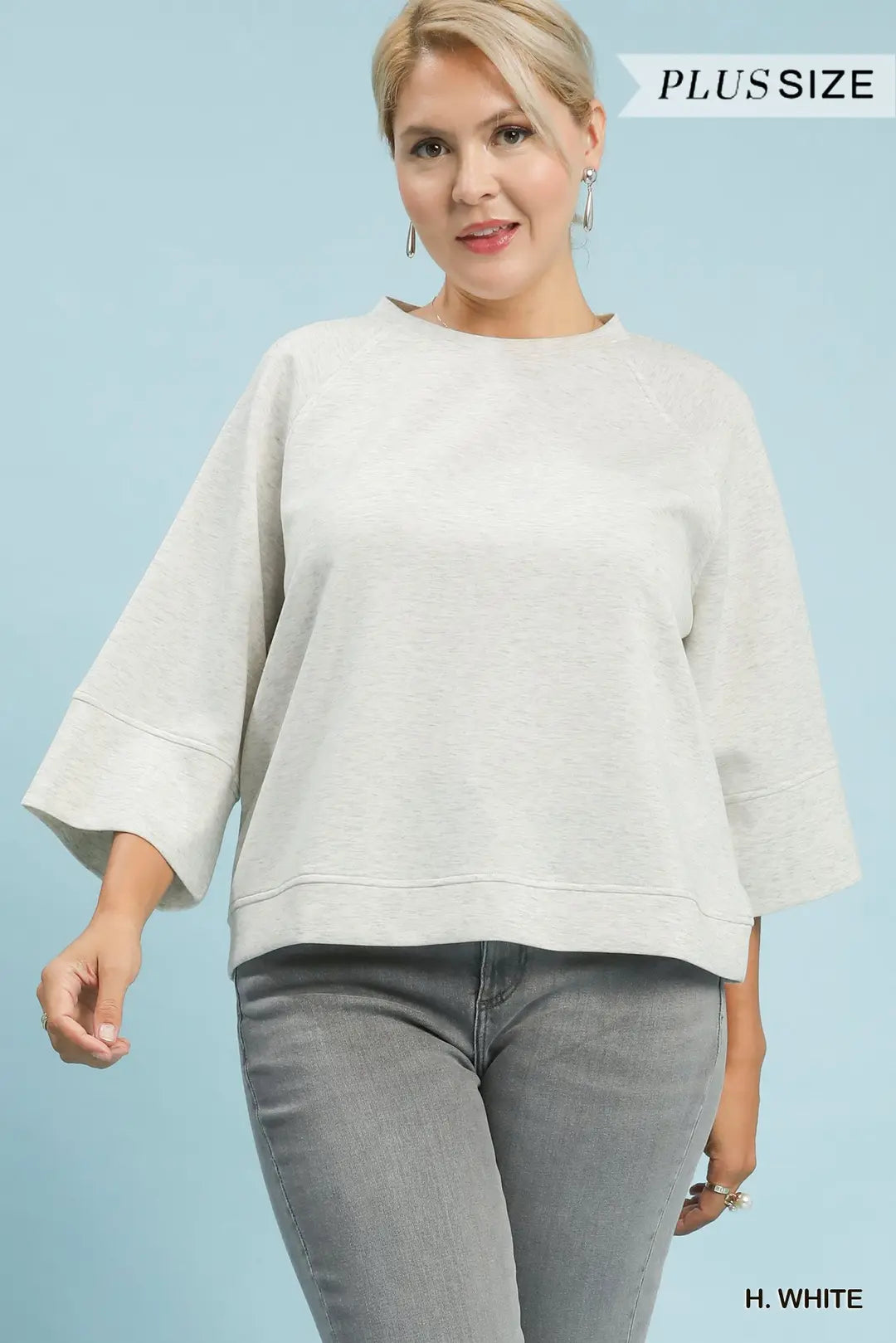 "Ophelia" 3/4 Sleeve Curvy Top (multiple colors)