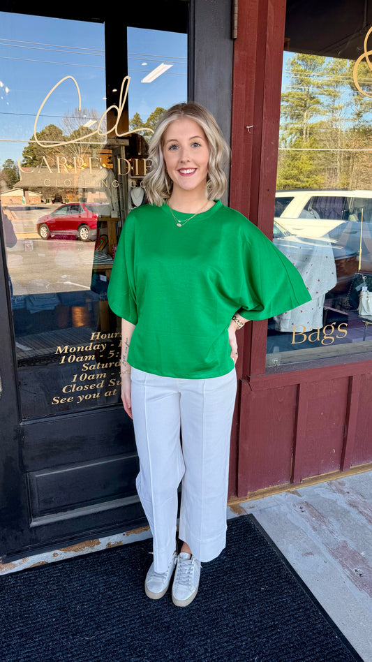 "Nadia" Round Neck Relaxed Top (Multiple Colors)