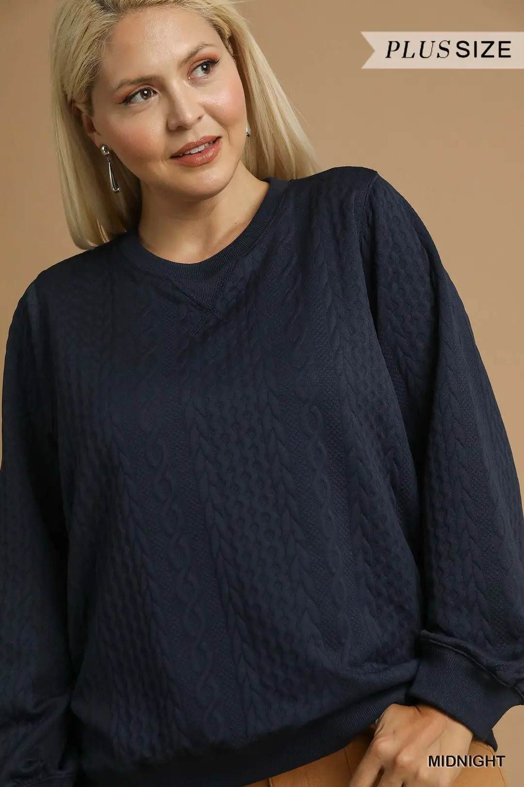 "Carley" Quilted Texture Curvy Top