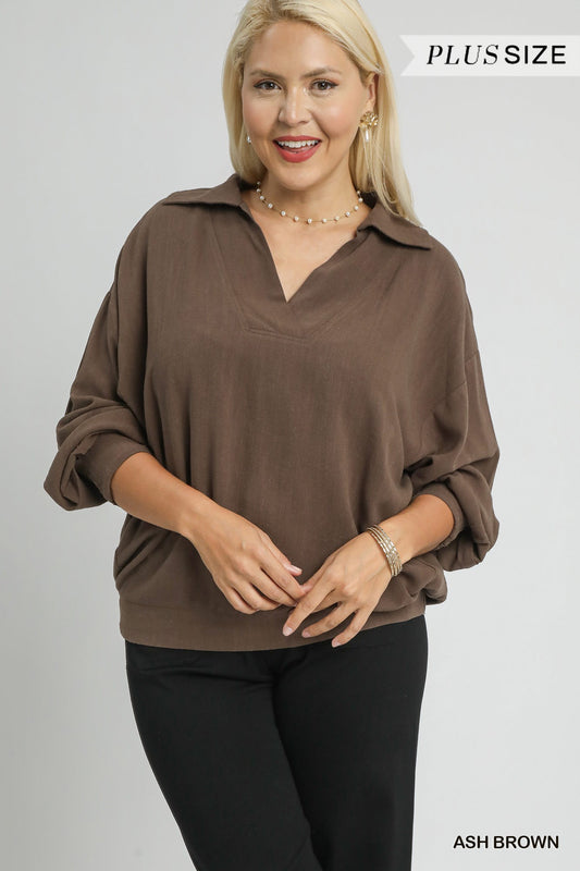 "Rayne" Linen V-Neck