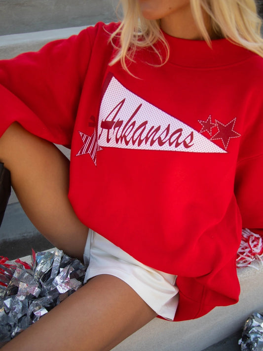 Arkansas Pennant Mockneck