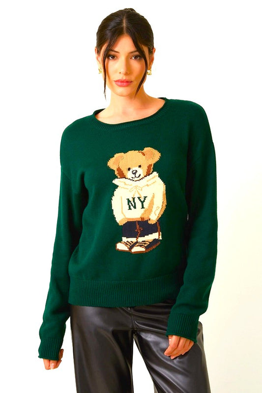 "Teddy" Bear knit sweater