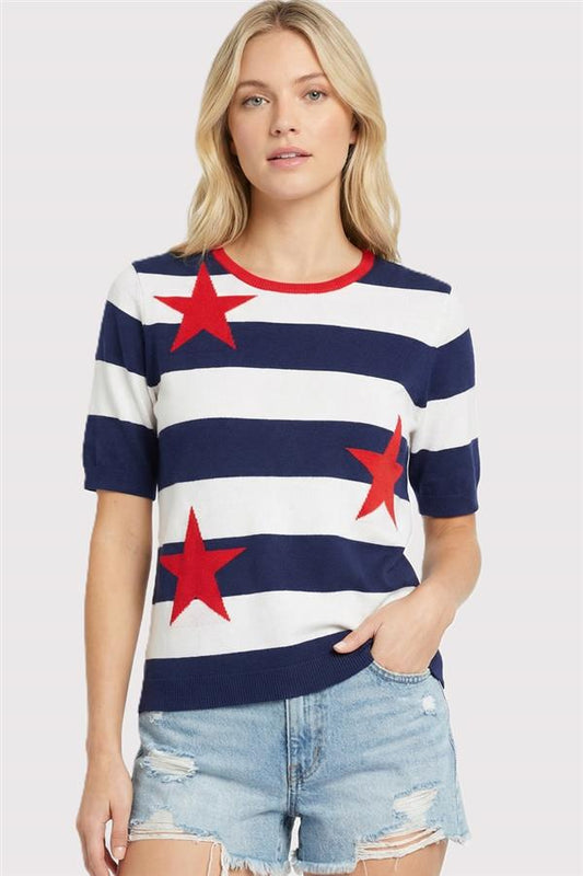 "Stars n Stripes" Sweater Tee