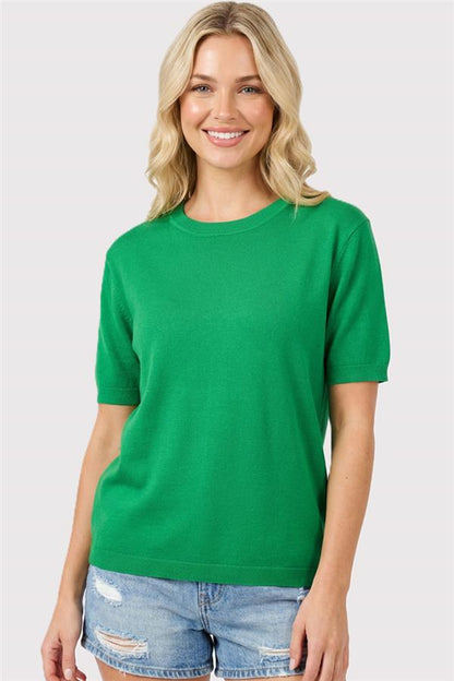 "Heidi" Short Sleeve Sweater
