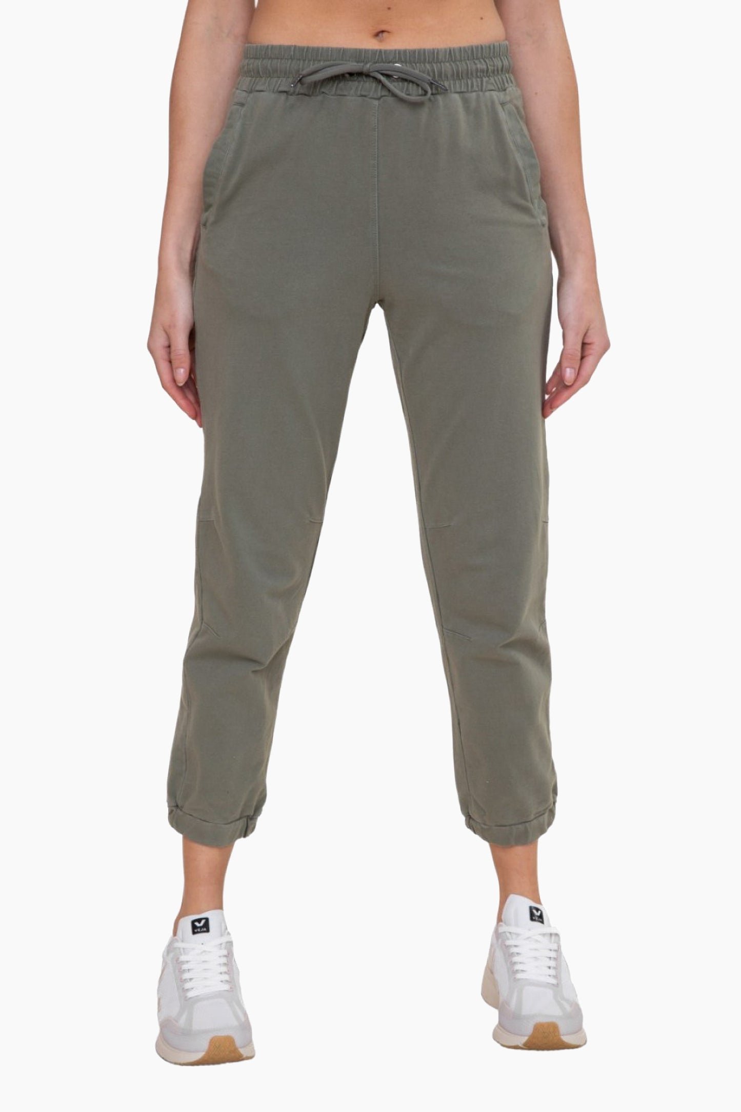 MONO B Swoop Back Twill Joggers