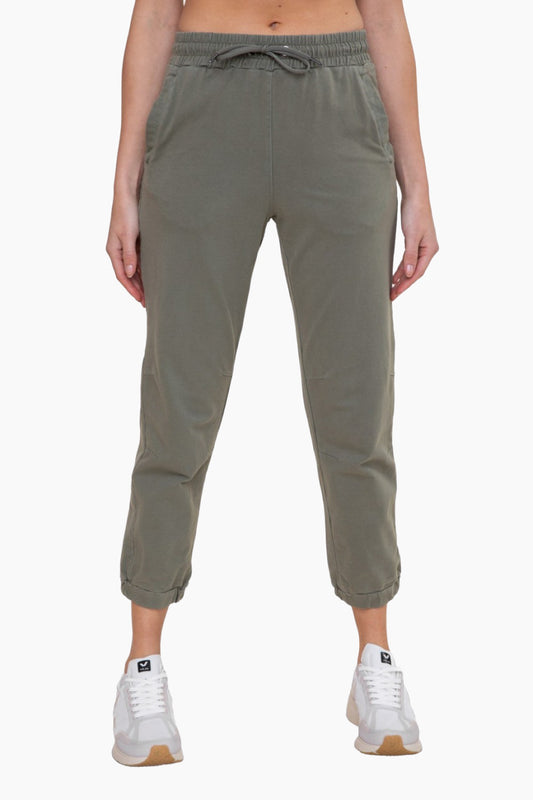 MONO B Swoop Back Twill Joggers