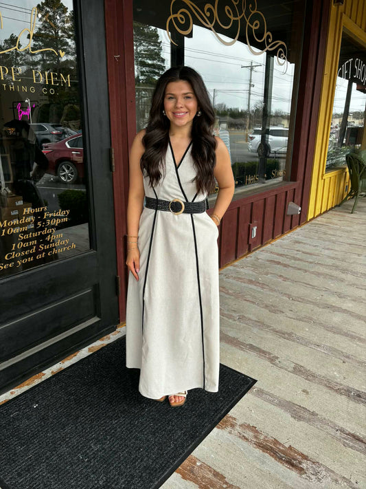 "Bentley" Belted Midi Dress