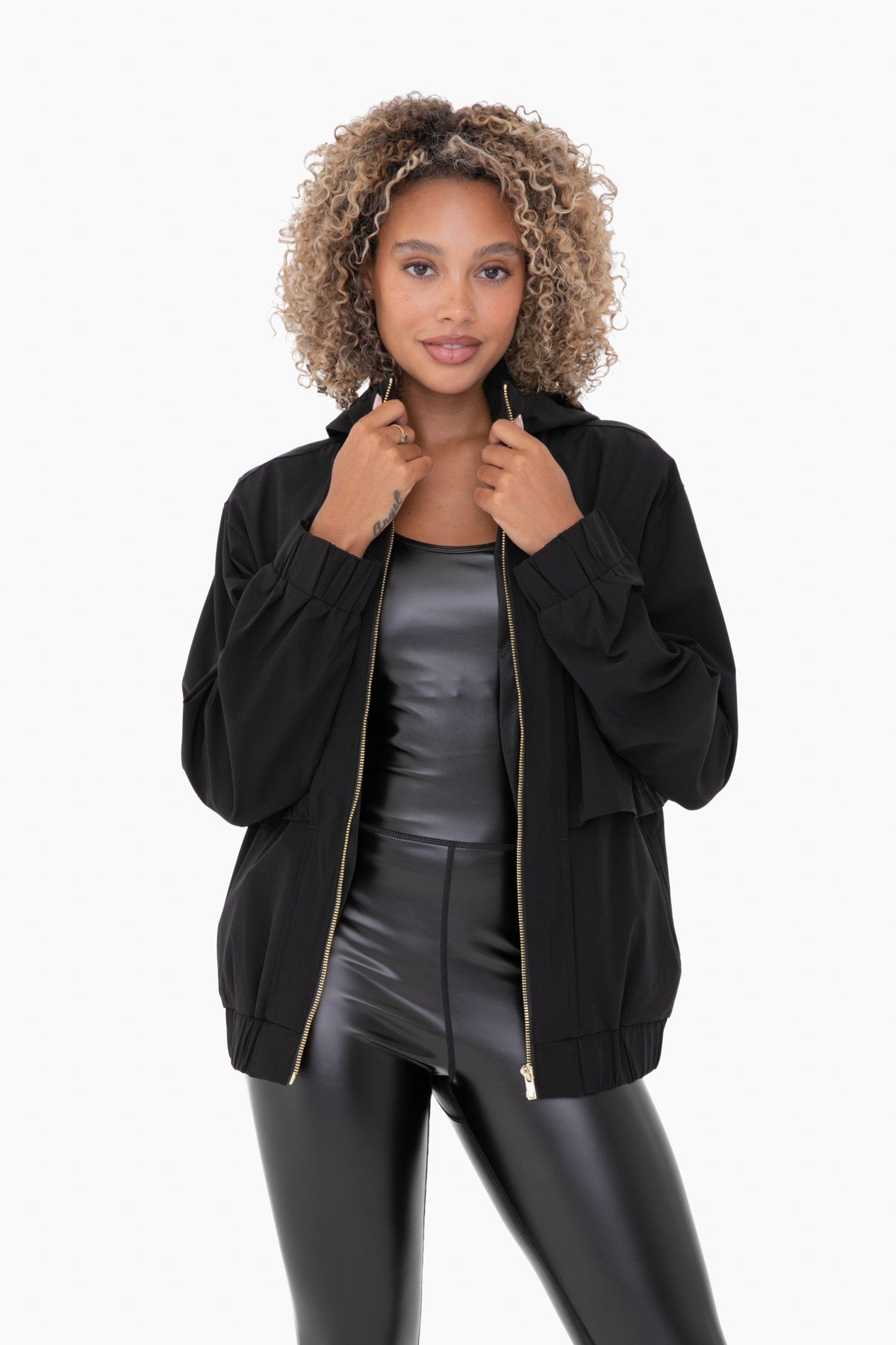 MONO B Water Resistant 2-in-1 Zip Off Jacket