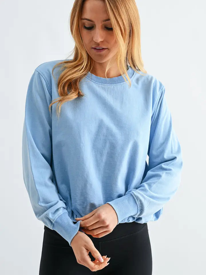 Mono B Bubble Hem Pullover