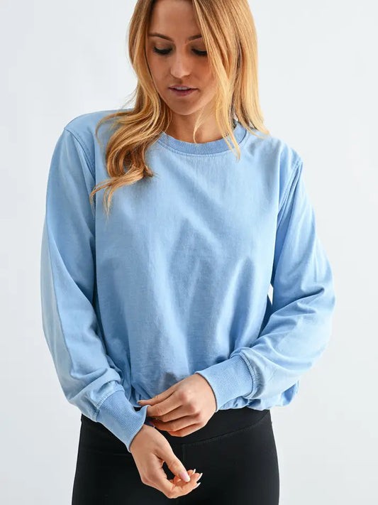 Mono B Bubble Hem Pullover