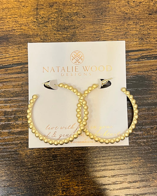 Natalie Wood Beaded Hoop Earrings