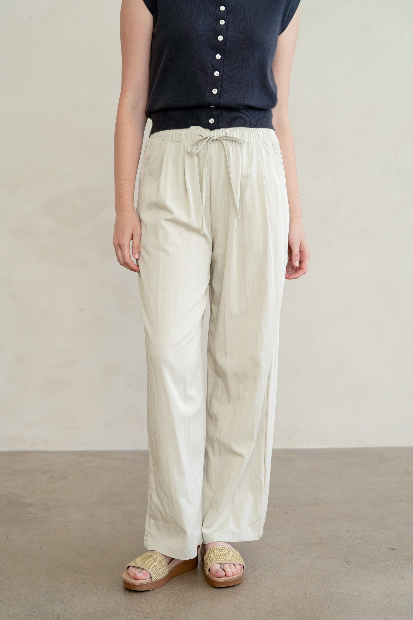 "Evie" Wide Leg Drawstring Pants