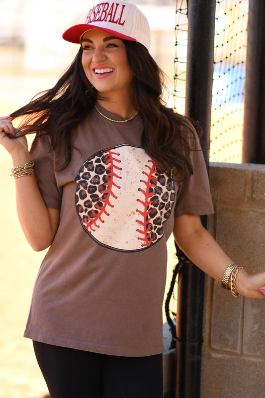 Leopard Baseball Tee