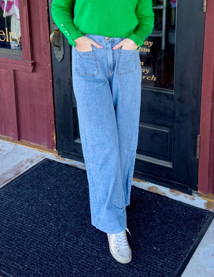 "Carri" Denim Wide Leg