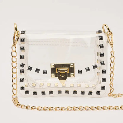"Jackie" Clear Studded Crossbody (Multiple colors)