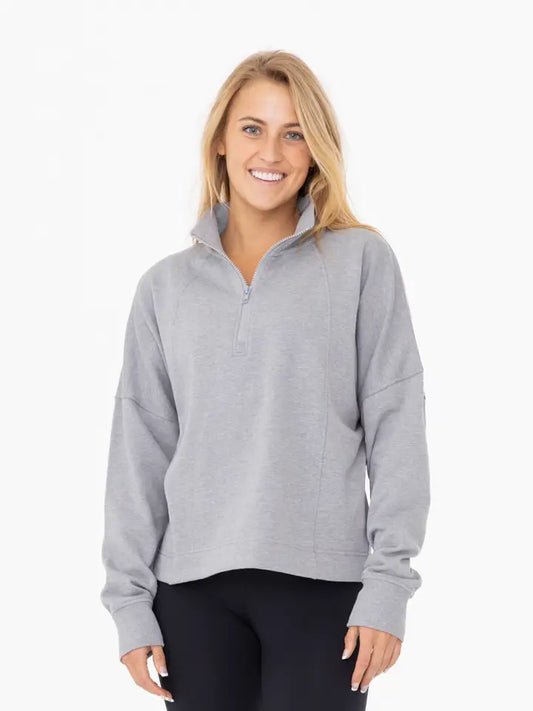 MONO B Plush Half-Zip Pullover