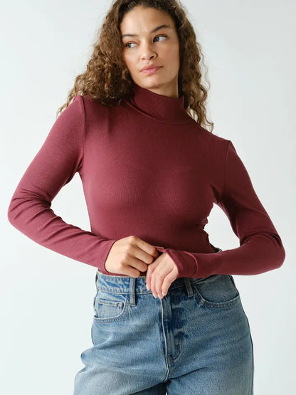 "Jenica" Ribbed Long Sleeve Turtleneck