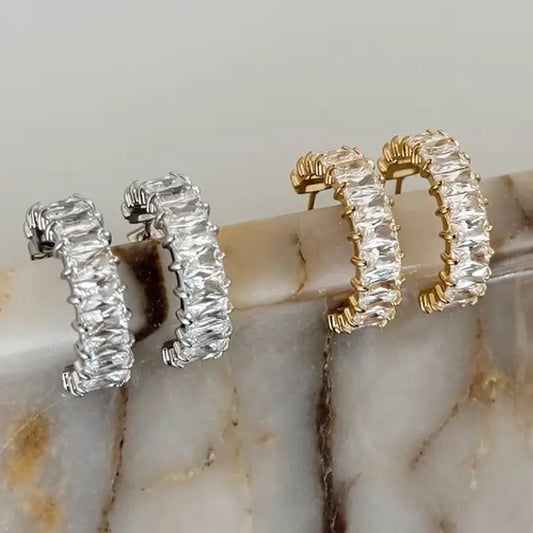 CHANSUTTPEARLS Vanessa Hoop Earrings (silver & gold avail)