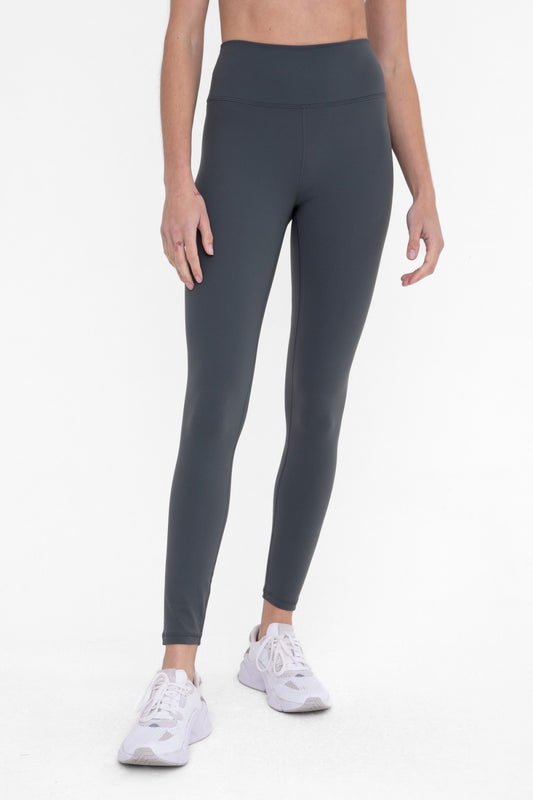 Mono B Nylon Blend Essential Solid Leggings