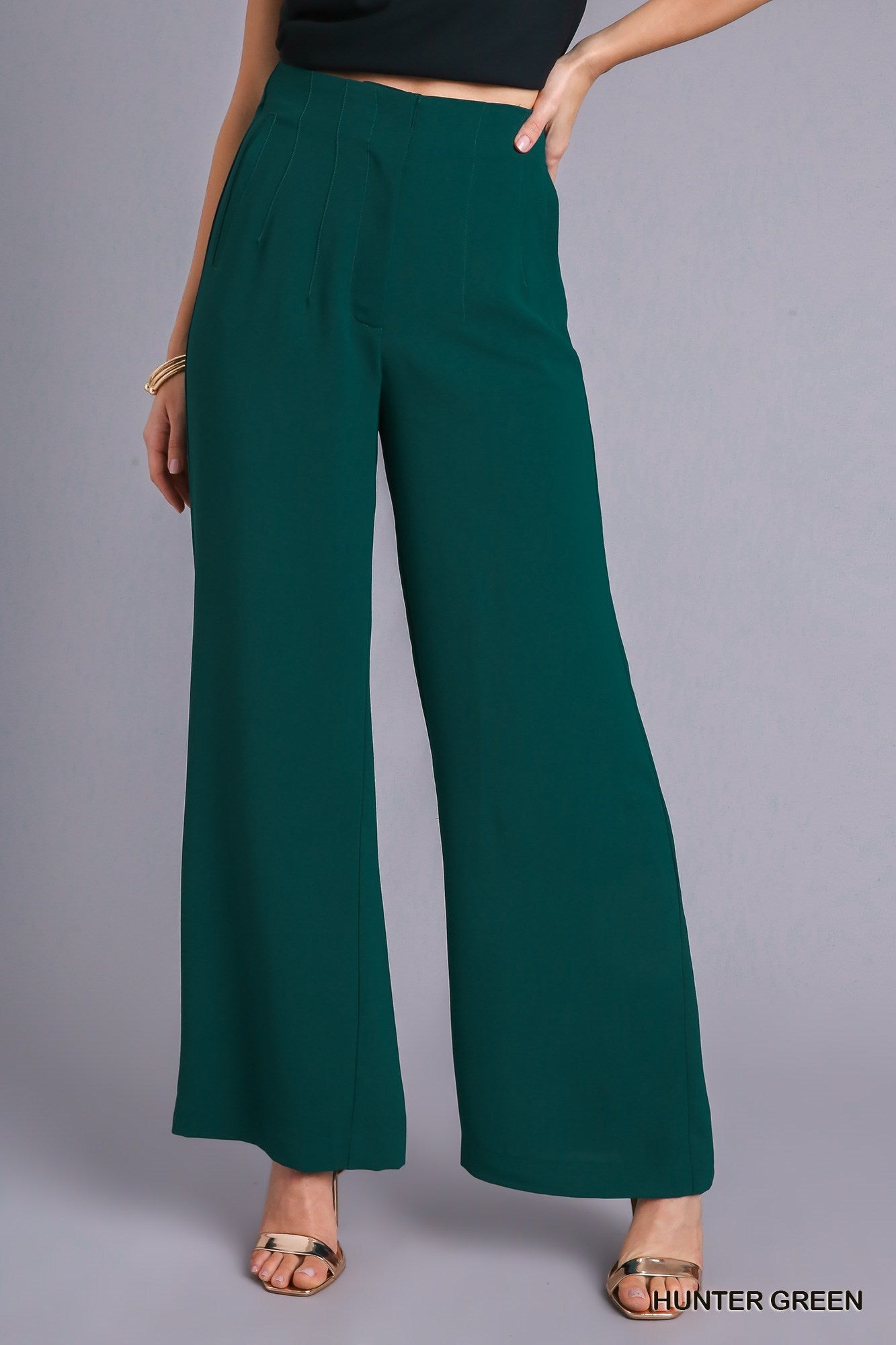 "SASSY" High Waisted Wide Leg Pants