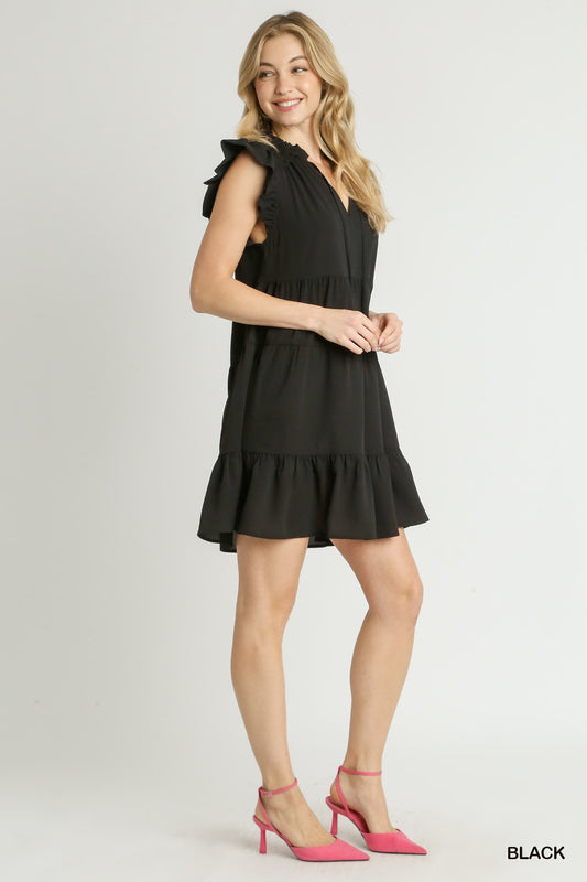 "Lucy" Black Tiered Dress