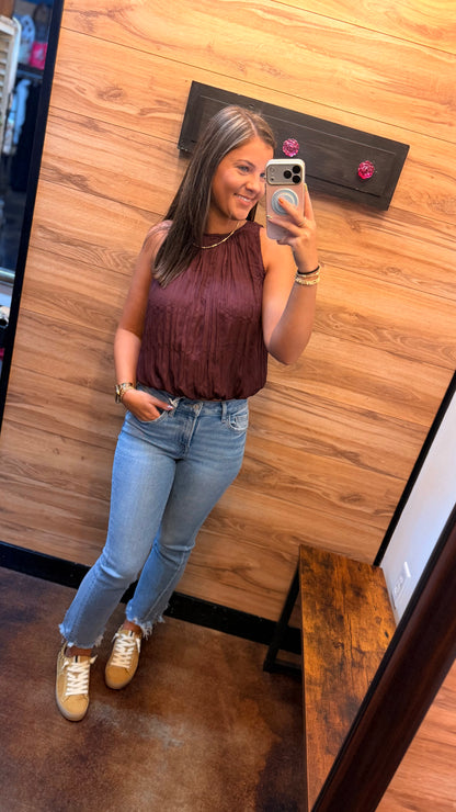 "Lillie" Satin Bubble Top