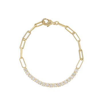 Natalie Wood Legacy Paperclip Chain Tennis Bracelet