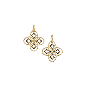 Natalie Wood Mini Drop Earrings in Gold/Black