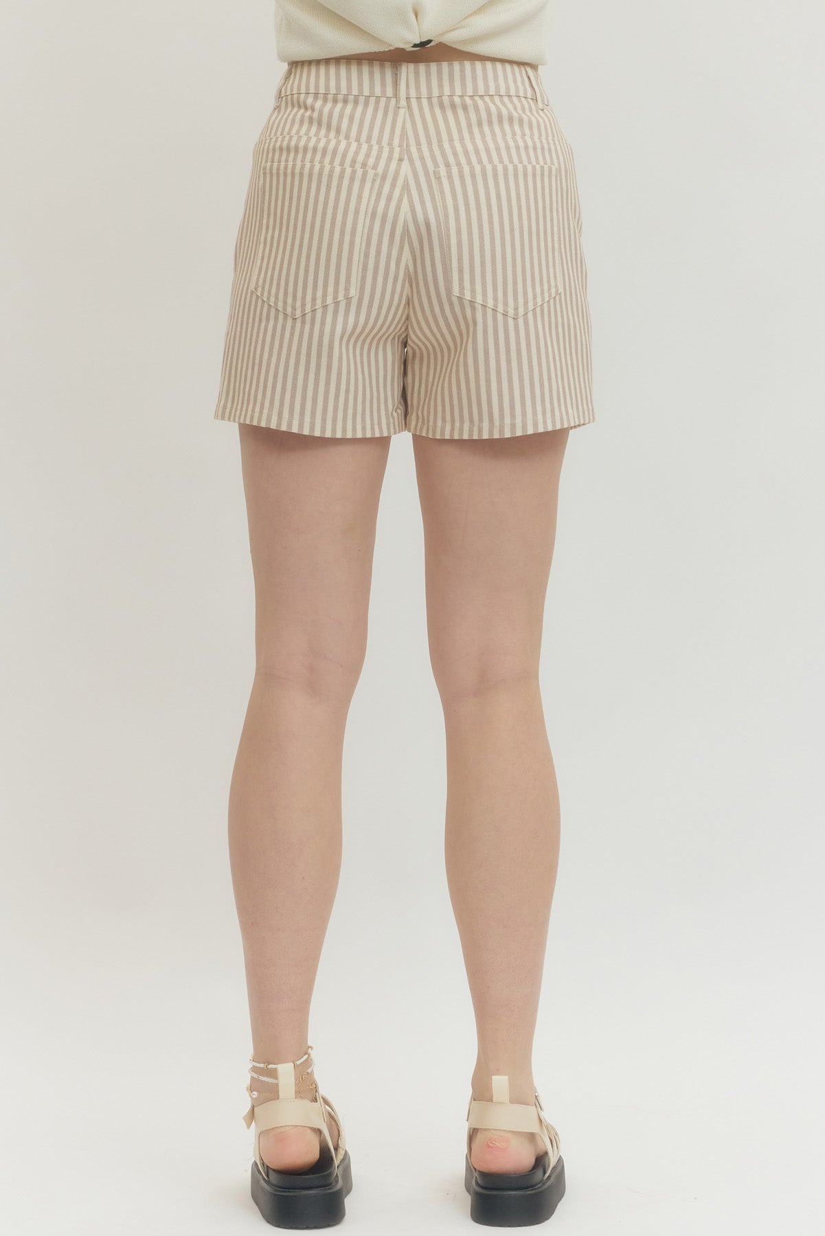 "Danietta" Striped Denim Shorts (Multiple Colors)
