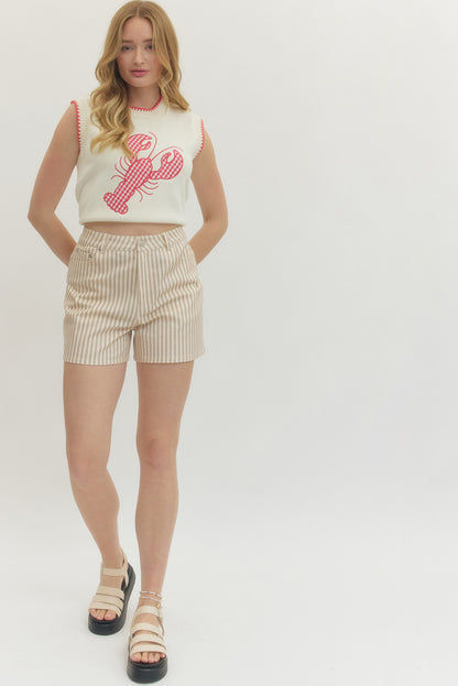 "Danietta" Striped Denim Shorts (Multiple Colors)