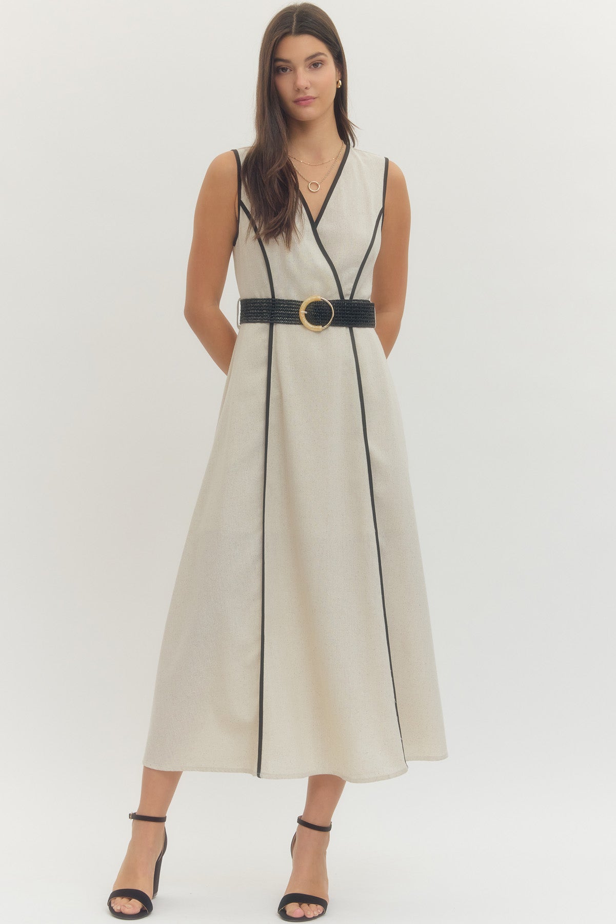 "Bentley" Belted Midi Dress