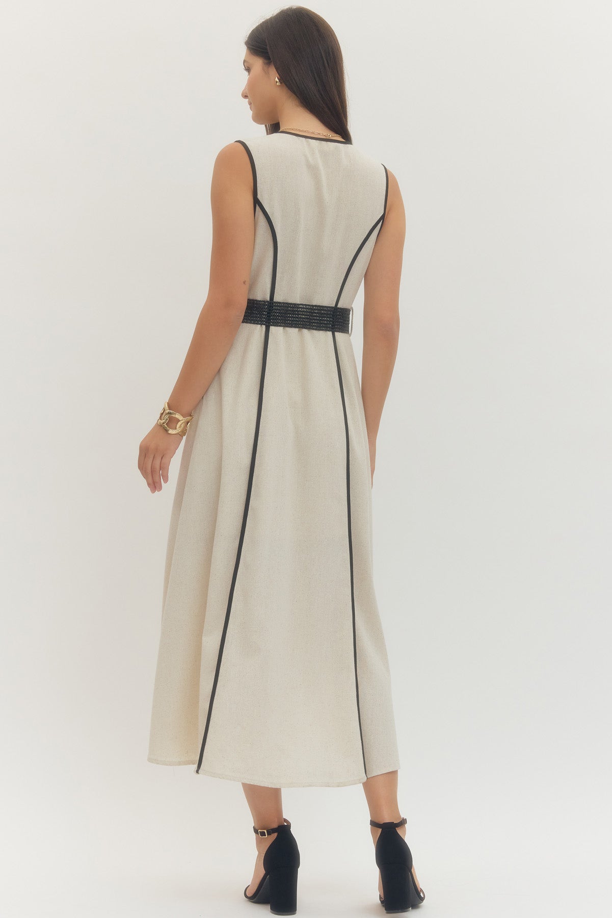 "Bentley" Belted Midi Dress