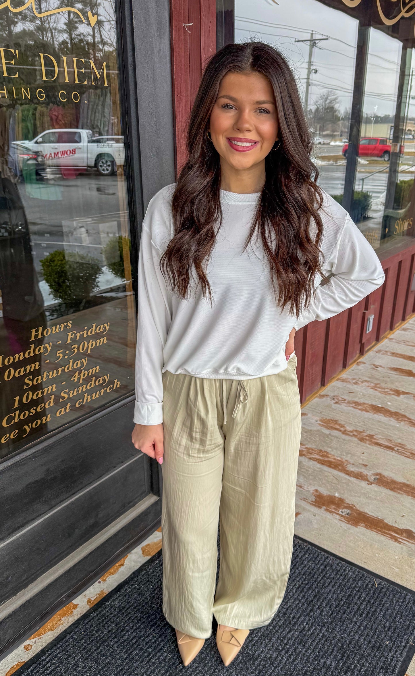 "Evie" Wide Leg Drawstring Pants