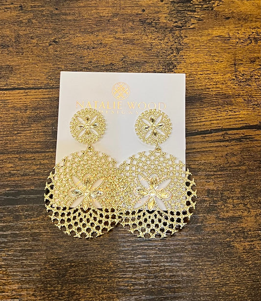 Natalie Wood Sunburst Statement Earrings