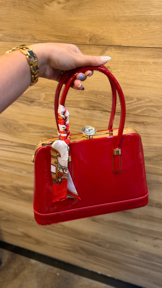 "Staci" Accordion Jewel Shoulder Purse (Multiple Colors)