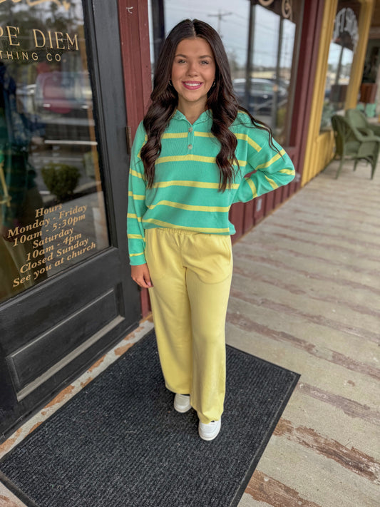 "Bex" Striped Hooded Sweater