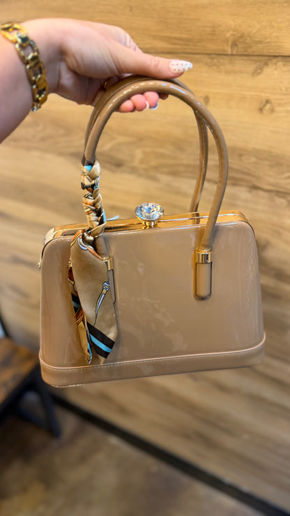 "Staci" Accordion Jewel Shoulder Purse (Multiple Colors)