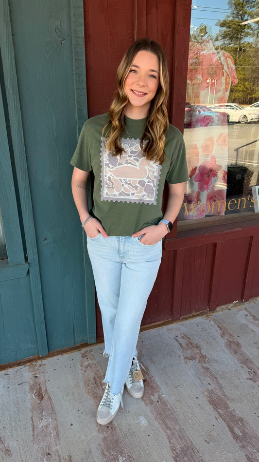 "Stamped" Old School Camo Duck Tee