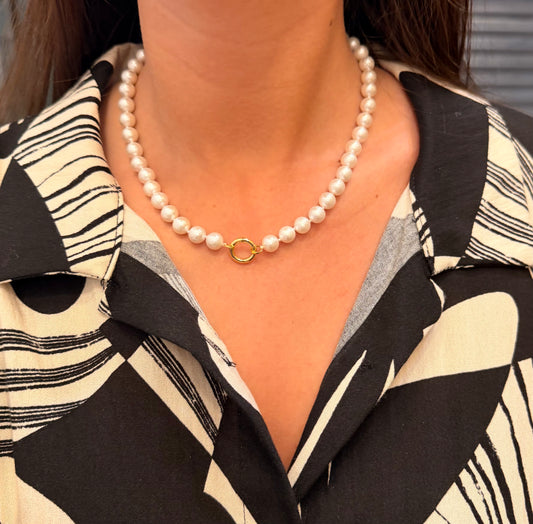 Pearl Magnetic Scarf Necklace